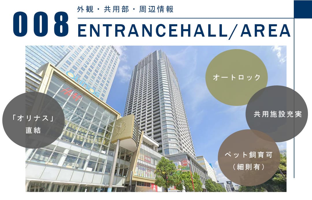 008外観,共用部,周辺情報,ENTRANCEHALL,AREA
