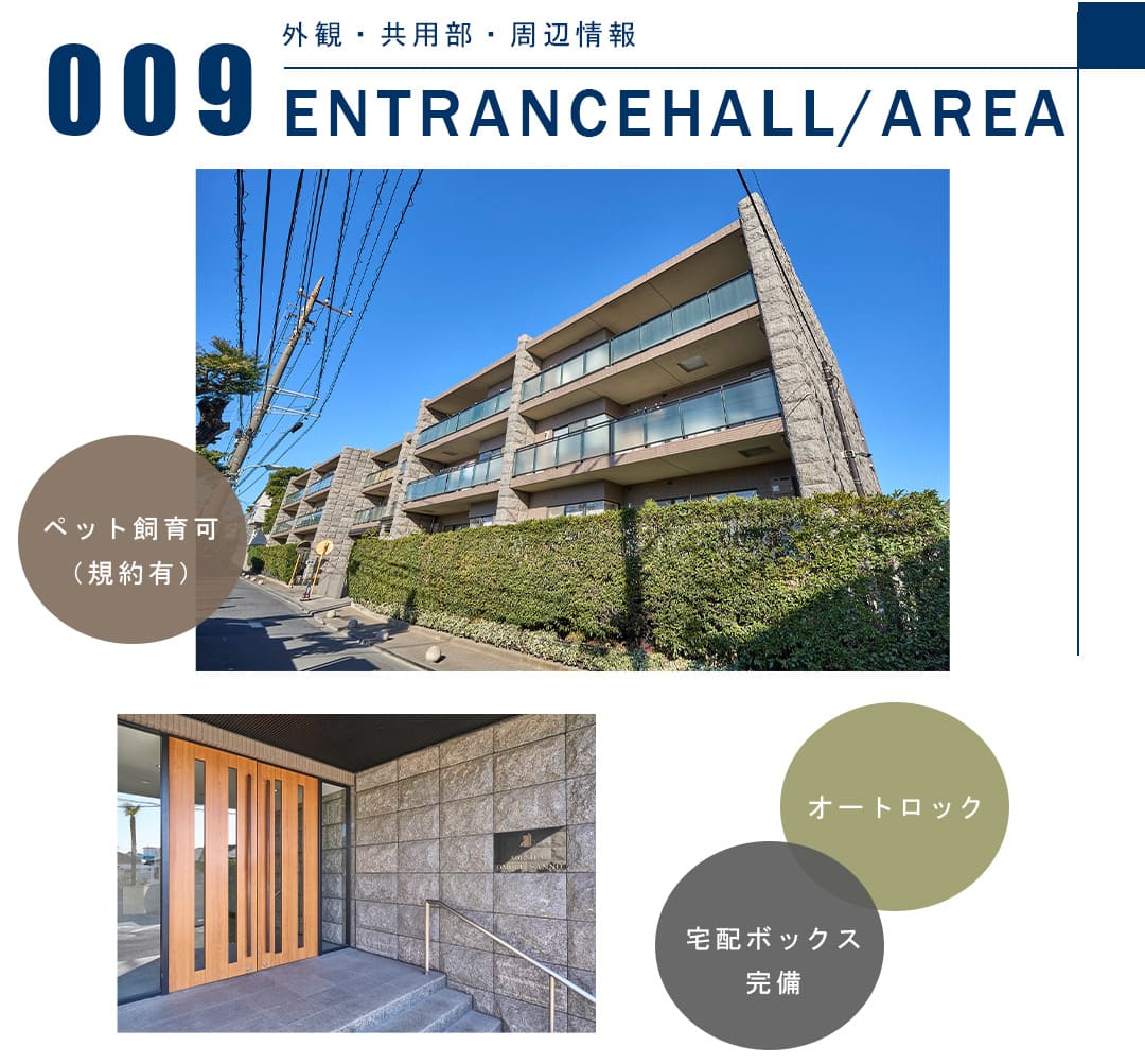 009外観,共用部,周辺情報,ENTRANCEHALL,AREA