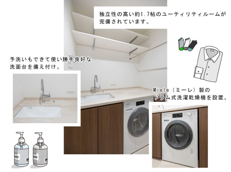 パークコート麻布十番ザタワーのユーティリティルーム