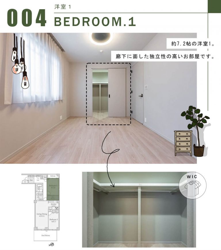 麻布霞町パークマンションの洋室1
