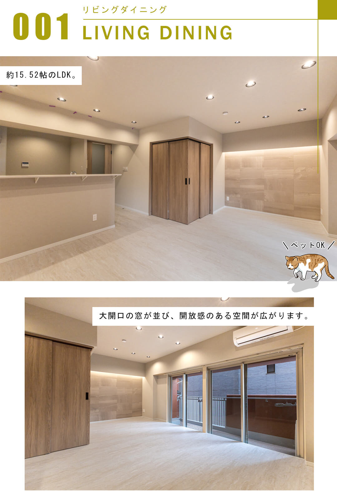 アンバサダー六本木のリビングダイニング