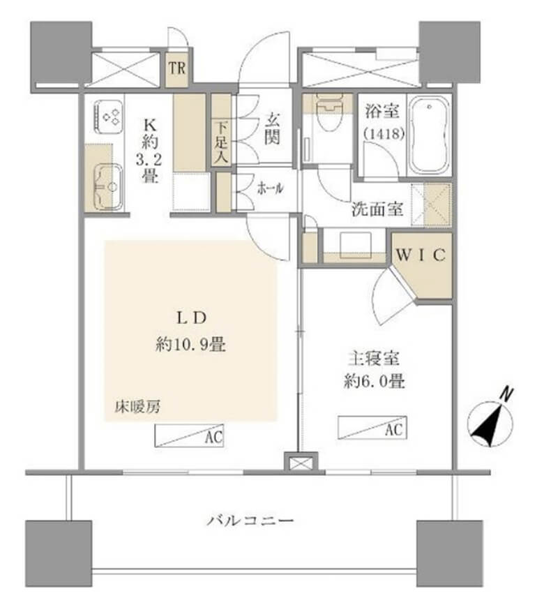 パークコート千代田富士見ザタワー　共用施設が充実、日常を彩るホテルライクな暮らし 間取り図
