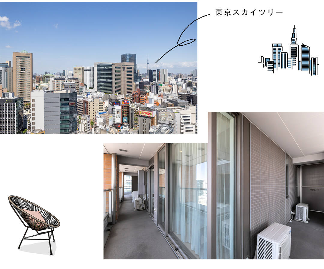 東京パークタワーのバルコニー