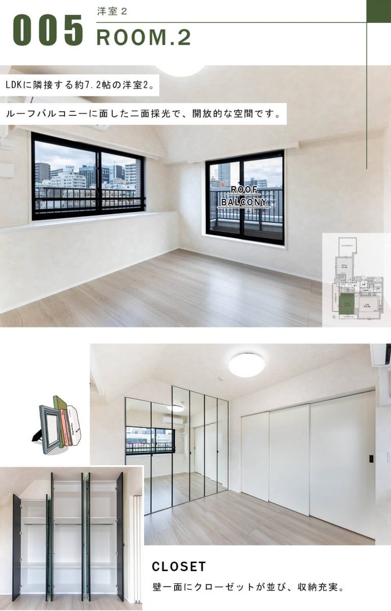 ジオ四谷坂町の洋室