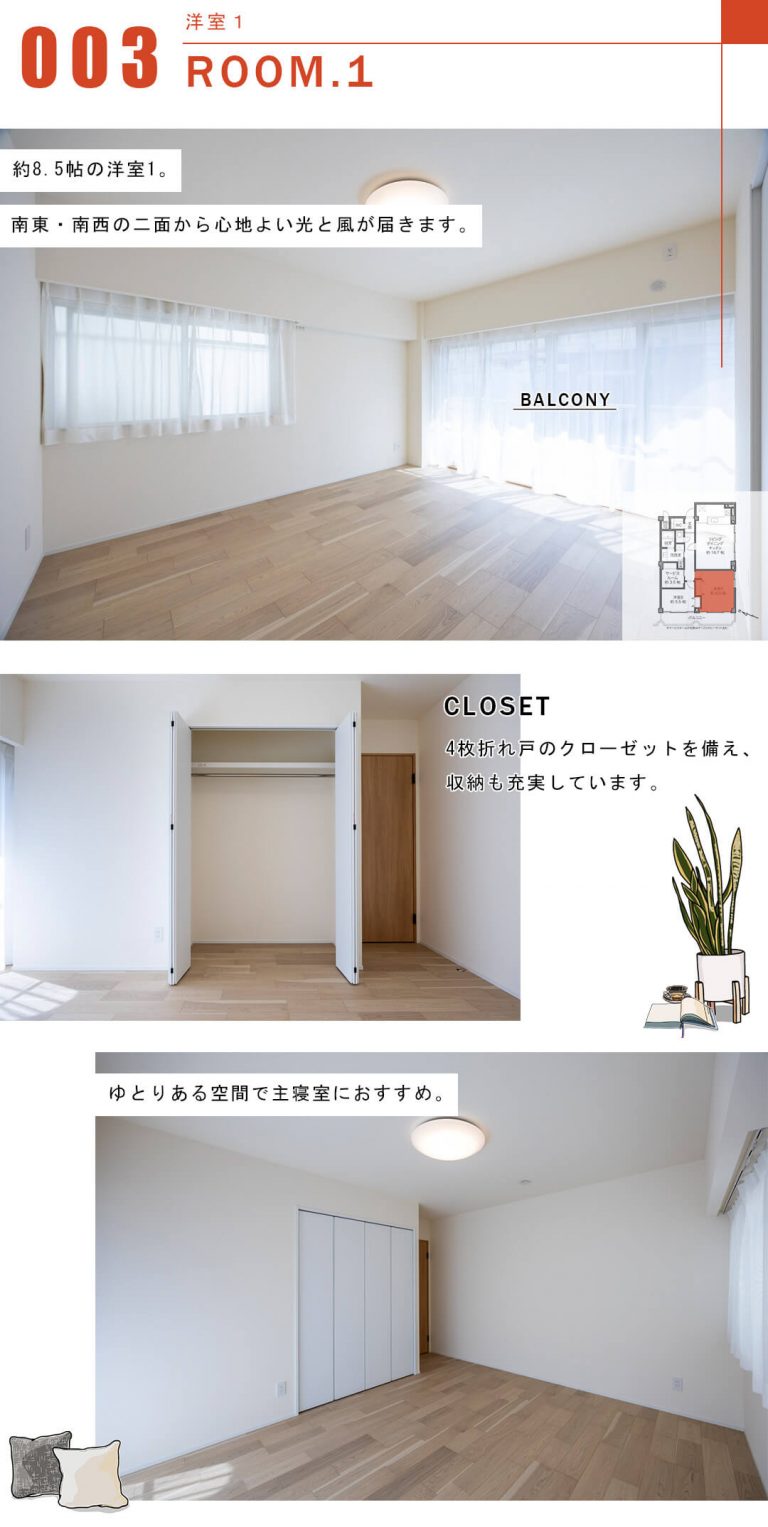 代々木ハイライズの洋室