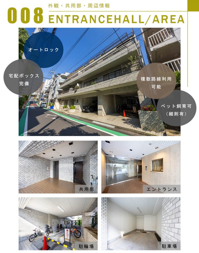 008外観,共用部,周辺情報,ENTRANCEHALL,AREA