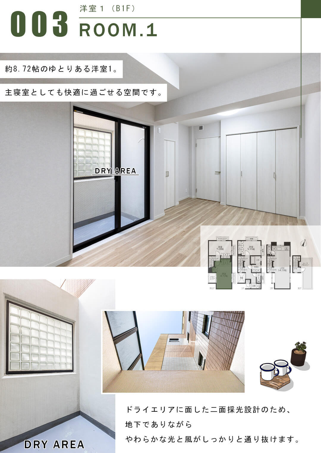 ラビ代々木上原の洋室