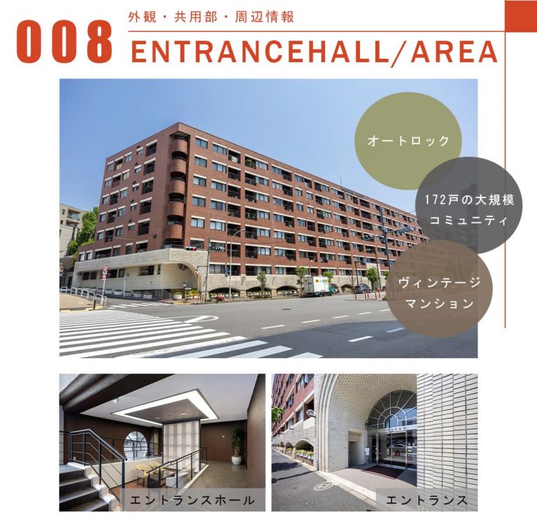 008外観,共用部,周辺情報,ENTRANCEHALL,AREA