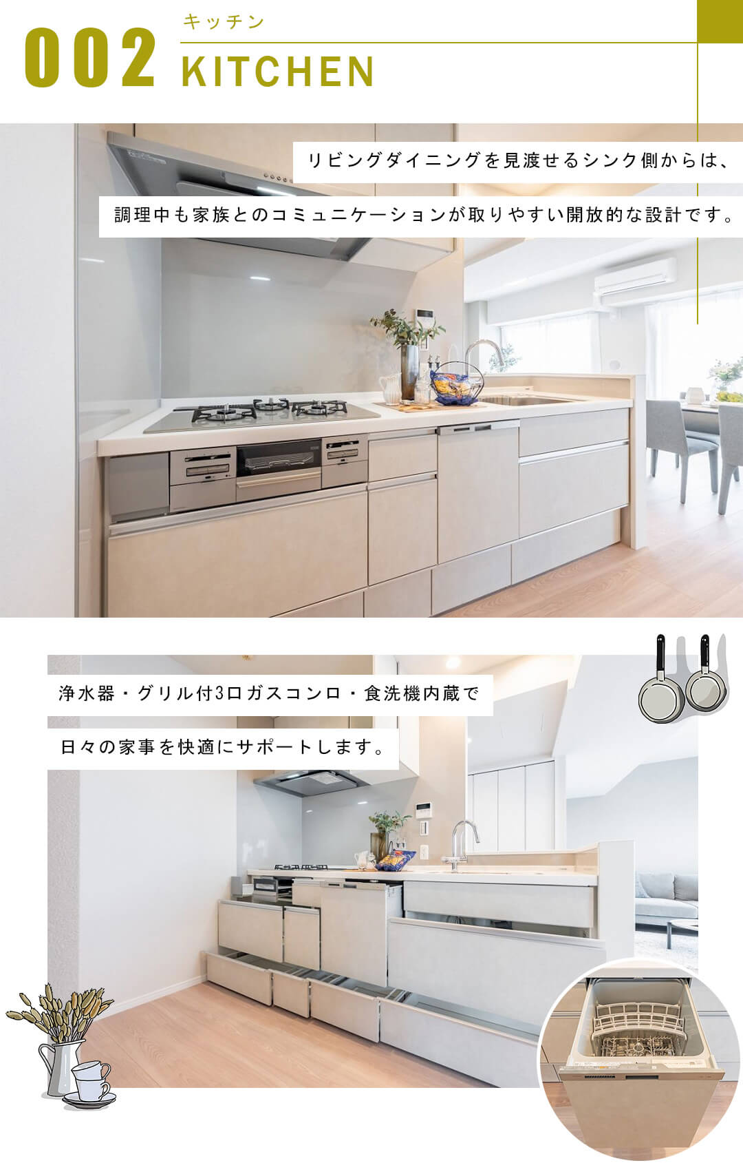 ライオンズガーデンヒルズ白山のキッチン