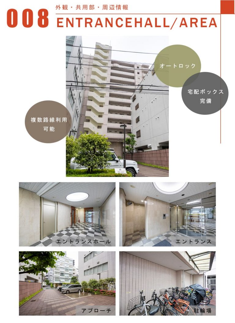 008外観,共用部,周辺情報,ENTRANCEHALL,AREA