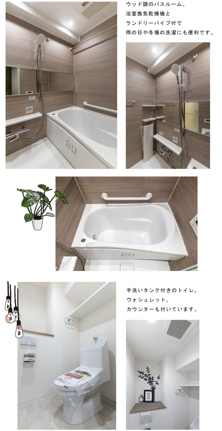 マイキャッスル水天宮前壱番館の浴室