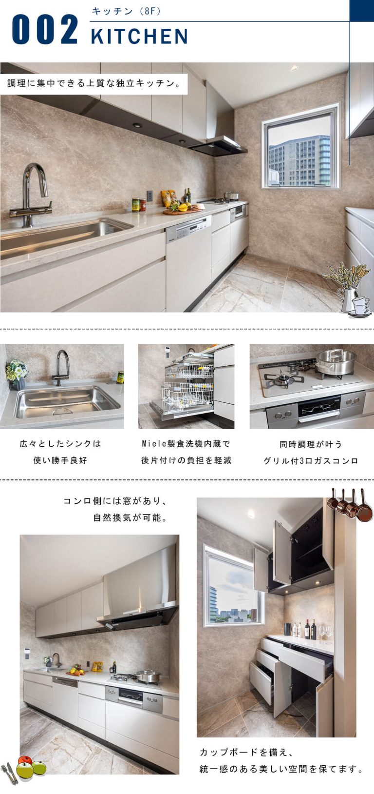 パレスサイド三番町のキッチン