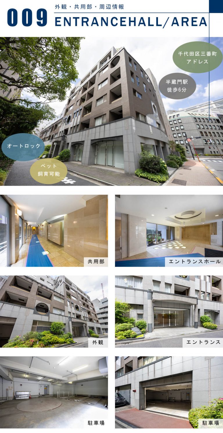 パレスサイド三番町の外観と共用部