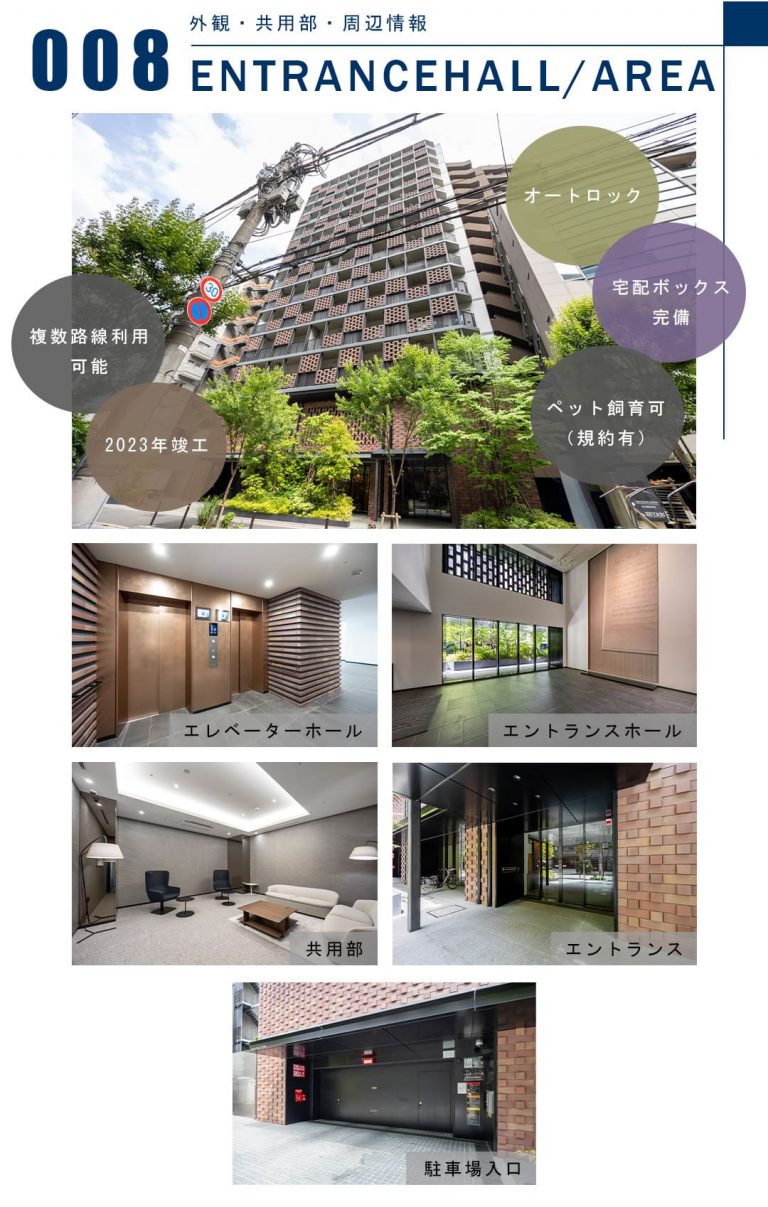 008外観,共用部,周辺情報,ENTRANCEHALL,AREA