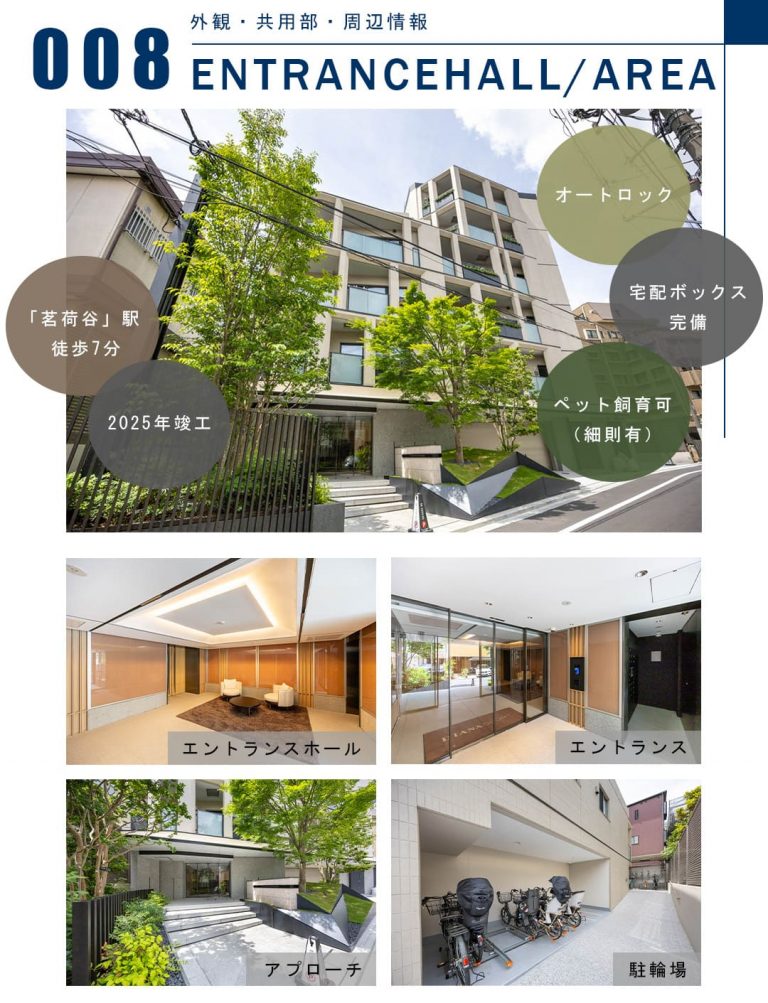 008外観,共用部,周辺情報,ENTRANCEHALL,AREA