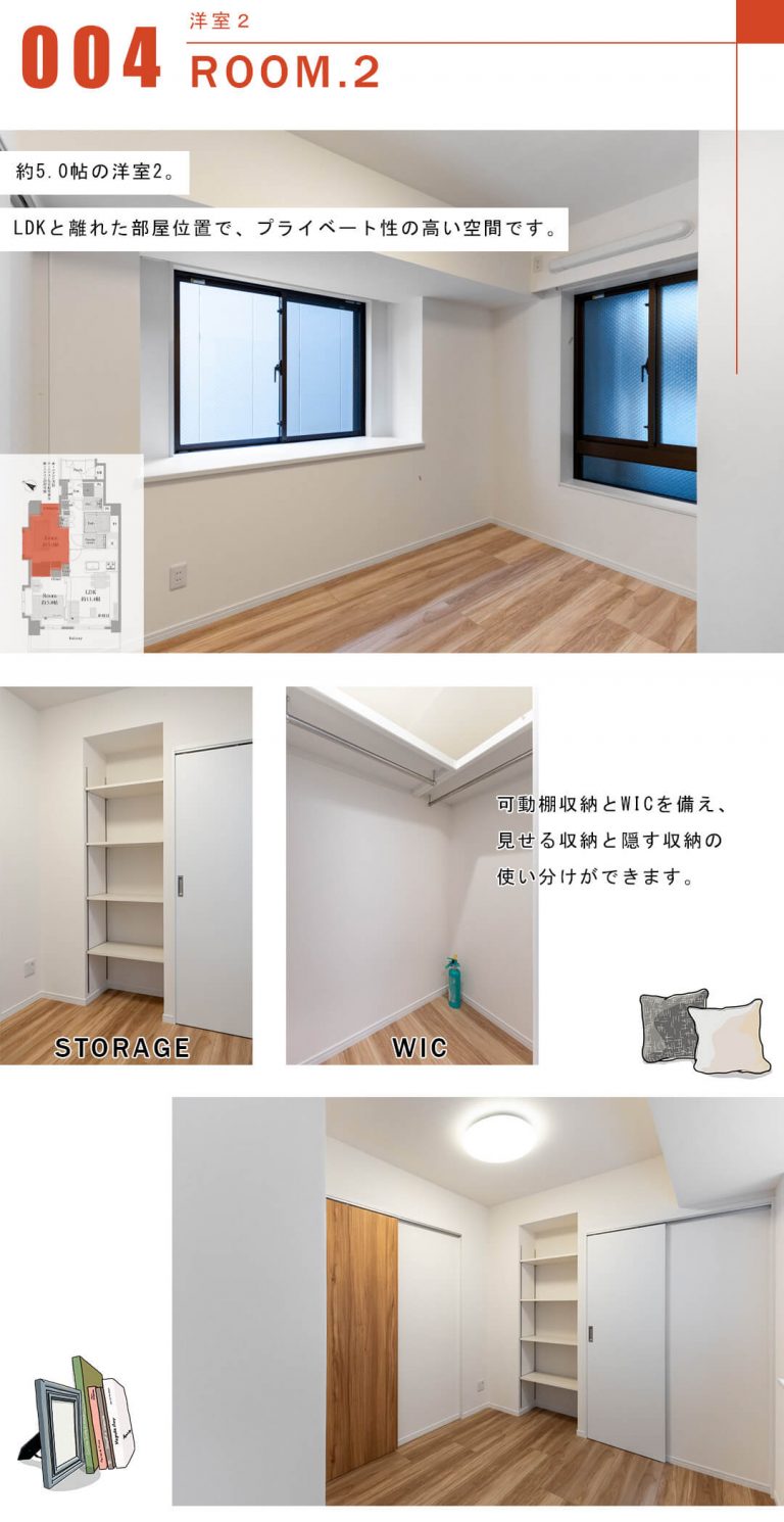 クレッセント渋谷神泉の洋室のWIC