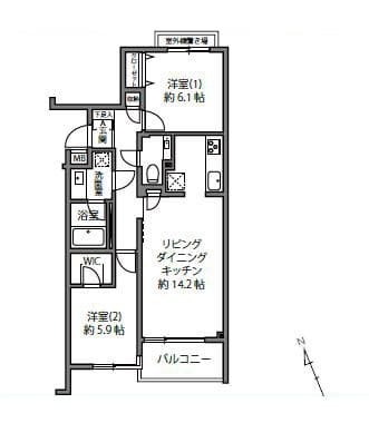 池尻大橋　中目黒も身近に、東山で叶えるやさしい暮らし 間取り図