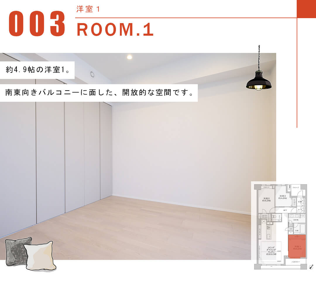 エフローレ日本橋の洋室