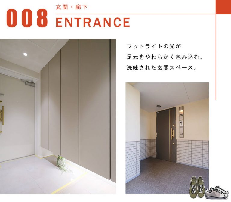 エフローレ日本橋の玄関と廊下