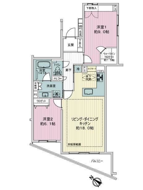 参宮橋　駅徒歩3分、緑の潤いと安心感に包まれる暮らし 間取図