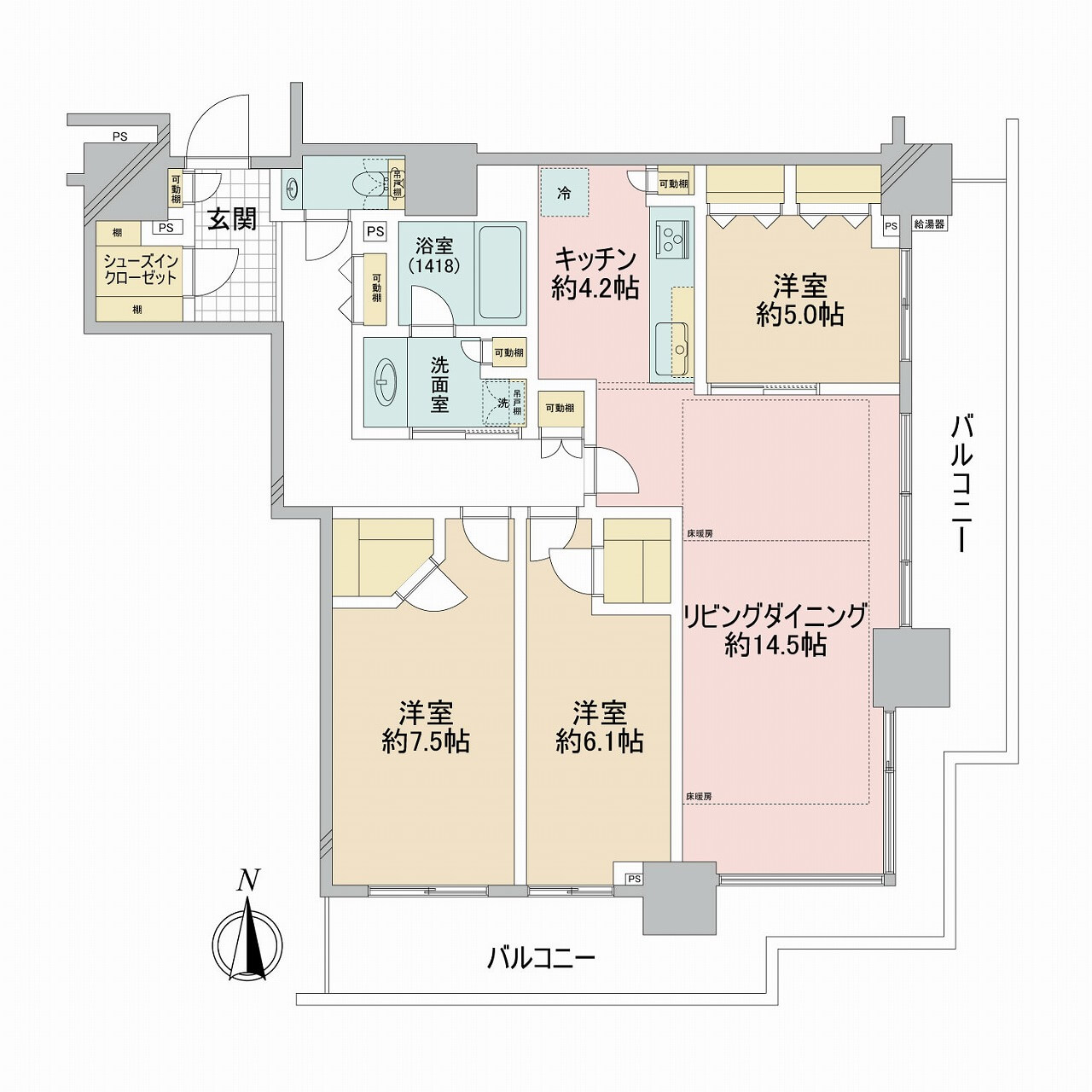 品川　東京湾とレインボーブリッジを見渡す特等席 間取図