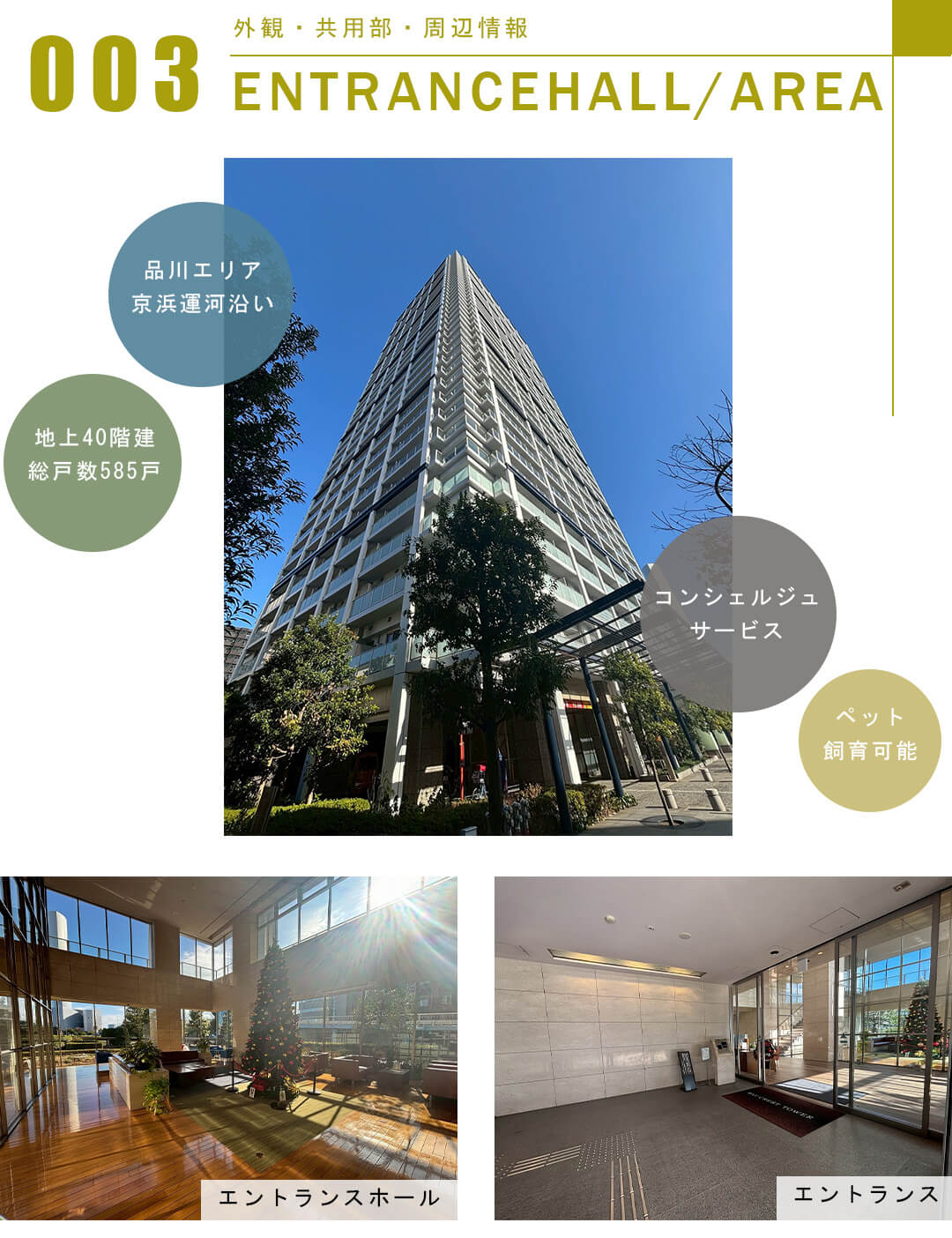 ベイクレストタワーの外観と共用部
