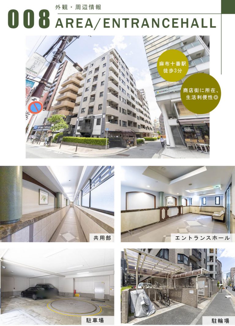 ライオンズマンション麻布十番南の外観・周辺情報