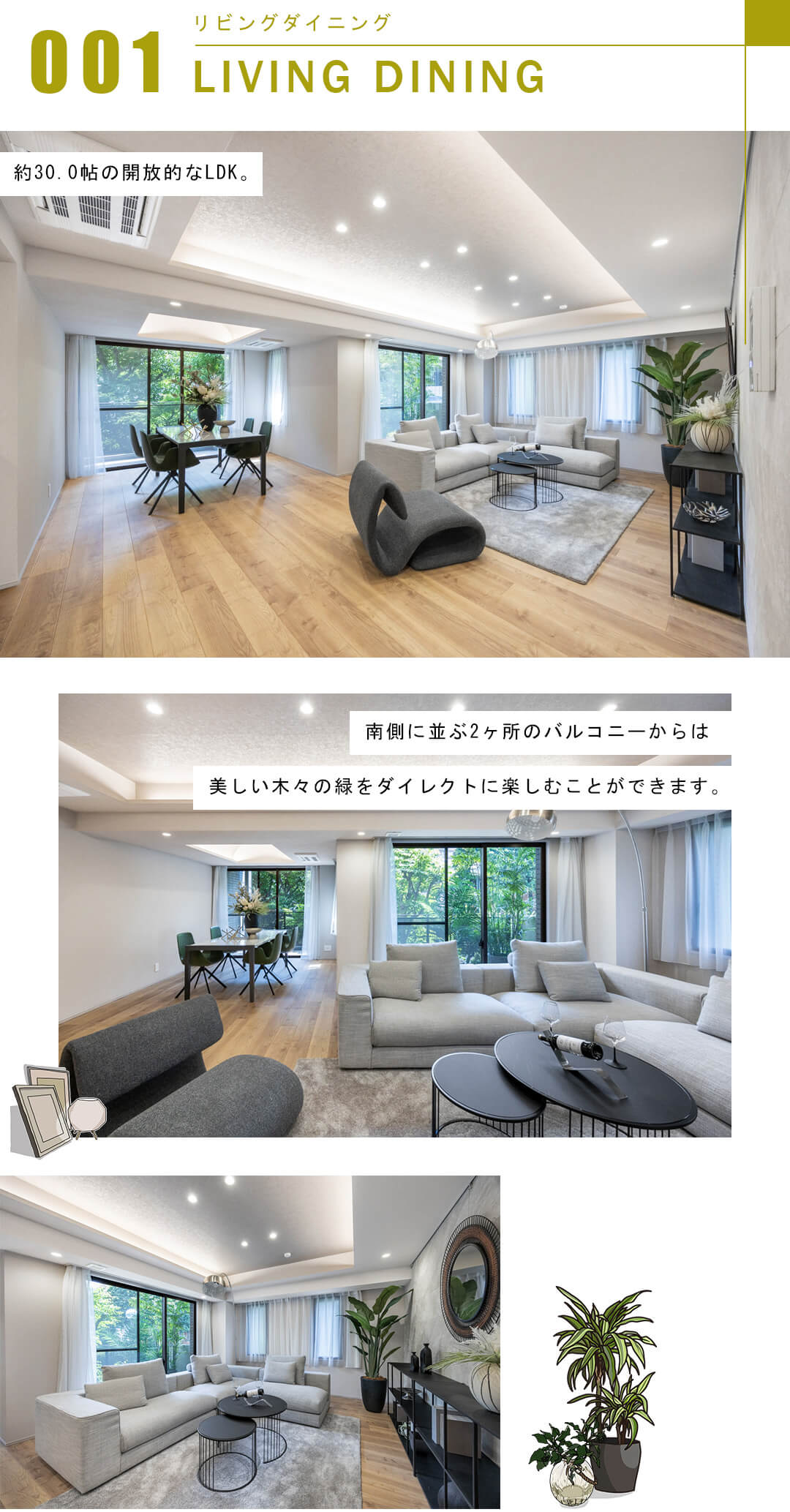 ソフィア高輪のリビングダイニング