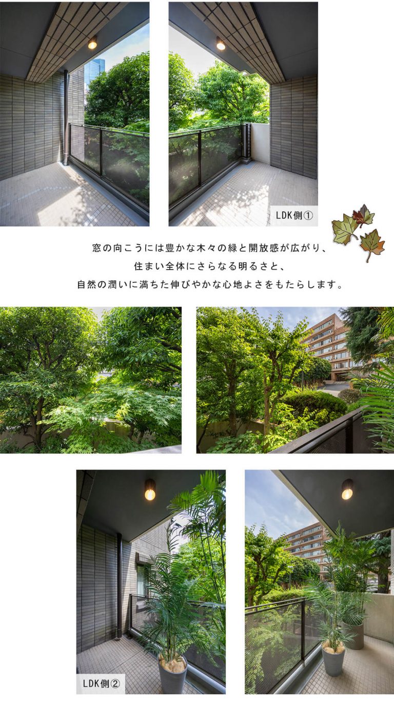 ソフィア高輪のバルコニー