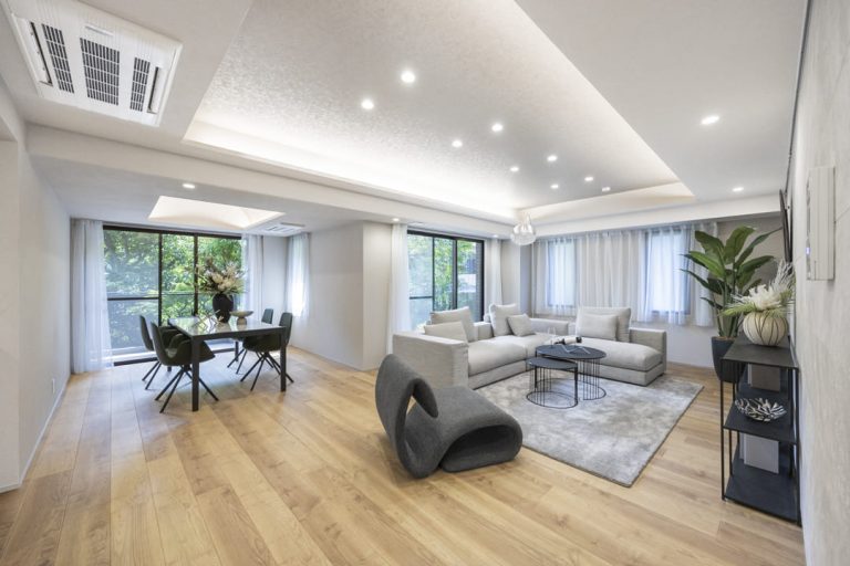 ソフィア高輪　152㎡・30帖LDK、光と緑に満ちた南向き角住戸