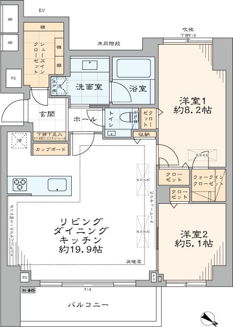 渋谷　南平台の静謐、ペットとゆとりを愉しむ上質な低層レジデンス 間取り図
