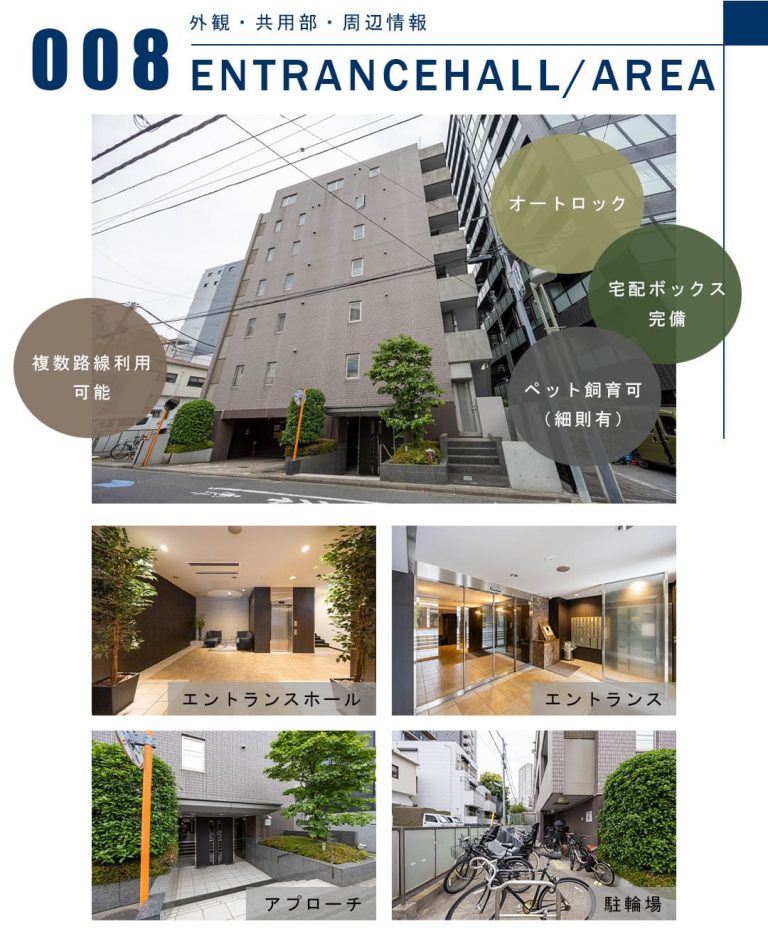 008外観,共用部,周辺情報,ENTRANCEHALL,AREA