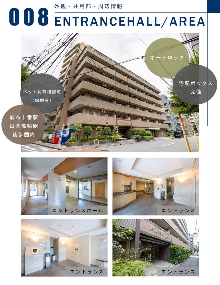 008外観,共用部,周辺情報,ENTRANCEHALL,AREA