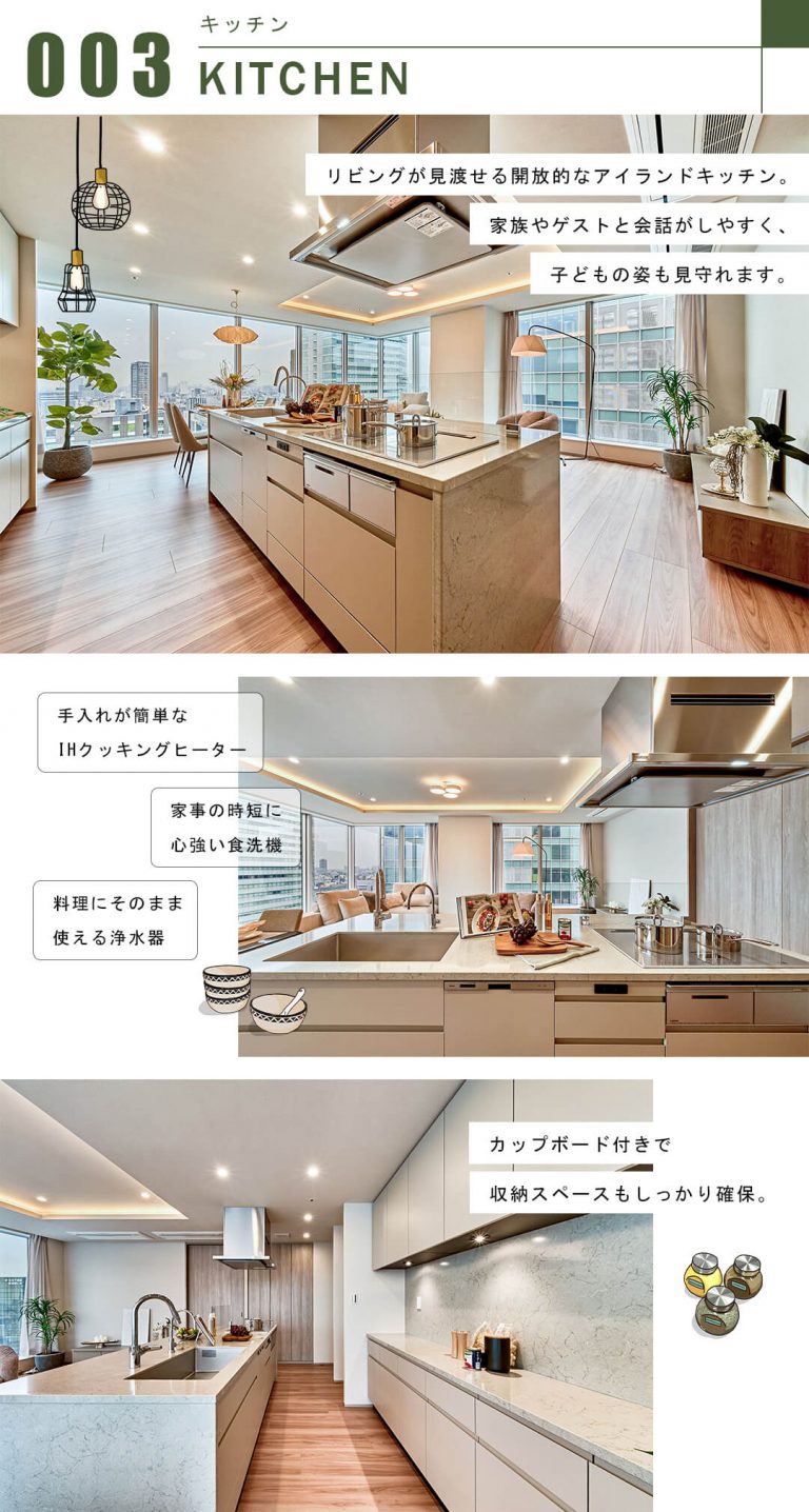 東京タイムズタワーのキッチン