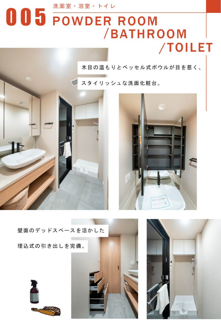 パークホームズ市ヶ谷の洗面室