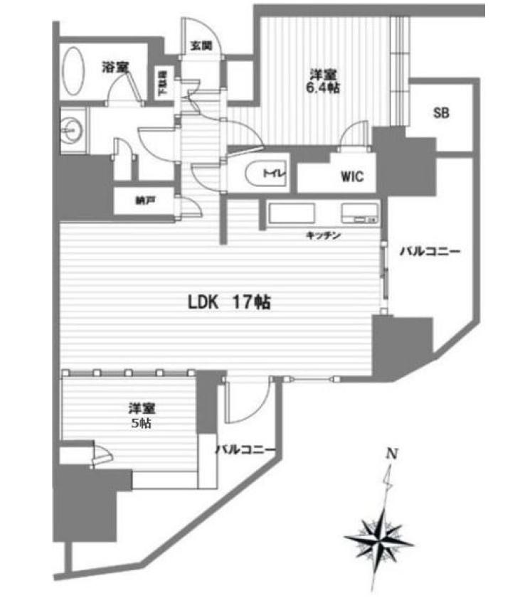 白金台　東京タワーを日常の背景にする築浅レジデンス 間取り図