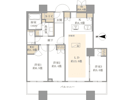 パークタワーグランスカイ　都心の利便と四季の彩りを享受する、目黒川ビューの住まい 間取り図