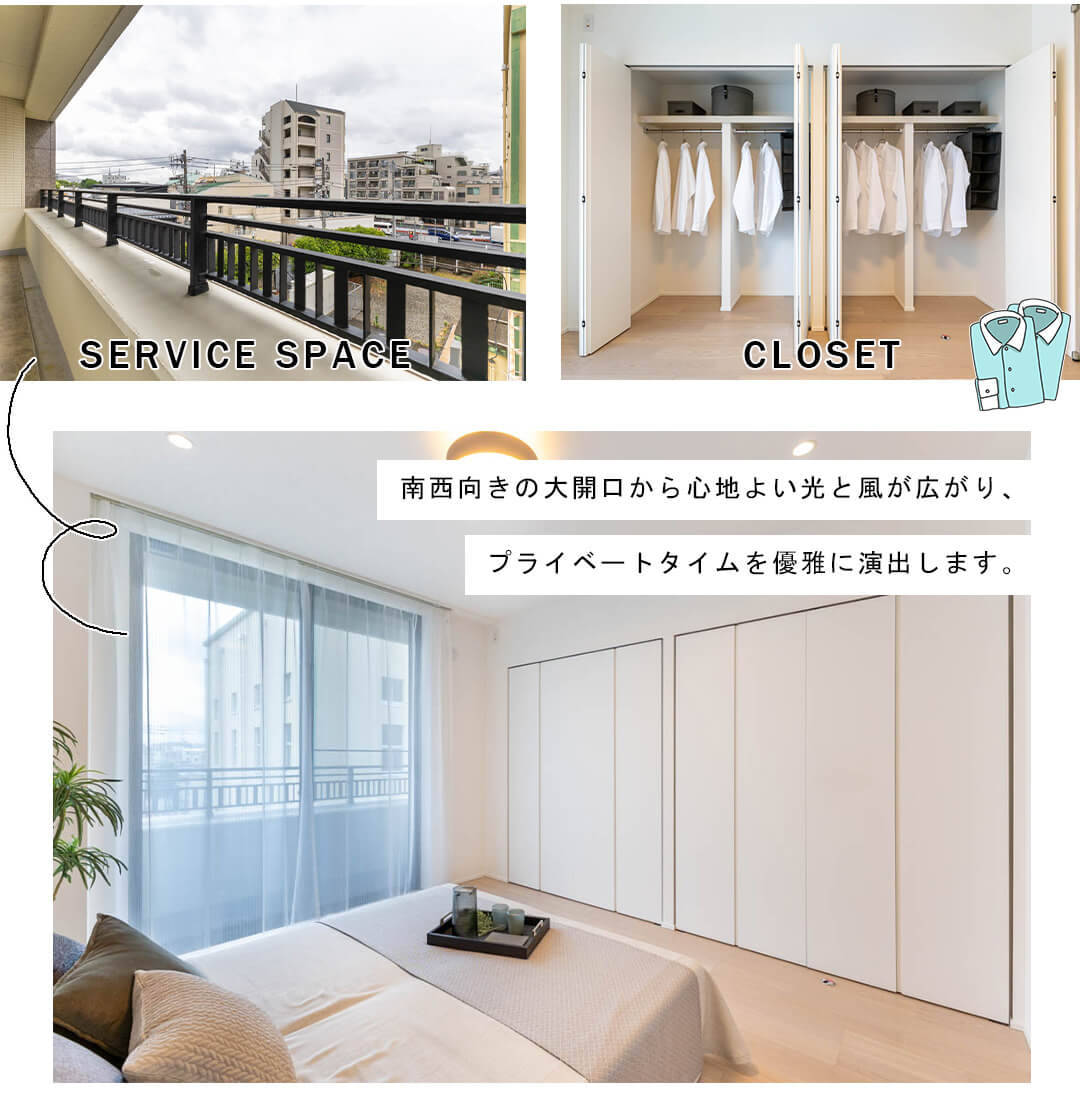 リーフィアレジデンス上原の洋室