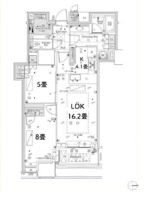 三田ガーデンヒルズEAST HILL　東京タワーを望む新築未入居住戸 間取り図
