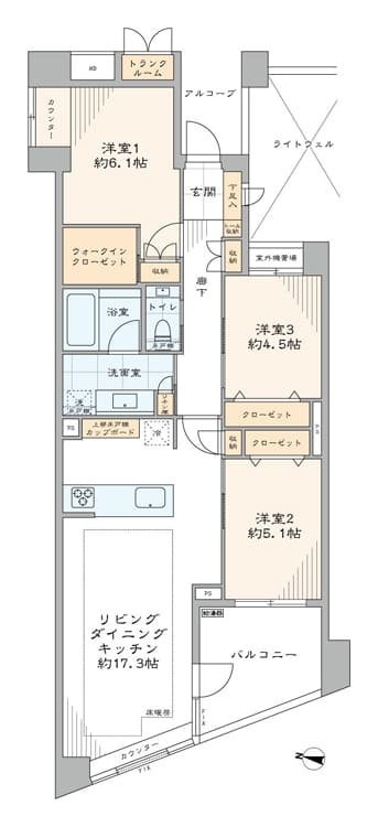 東中野　都心を忘れる静けさと、見晴らしのいい暮らし 間取図