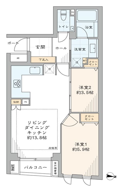 目白　池袋駅徒歩圏内、感性を刺激する空間美 間取り図