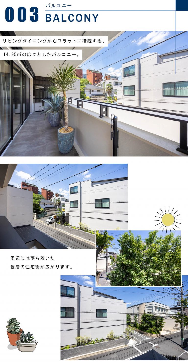 グランドメゾン渋谷大山町のバルコニー