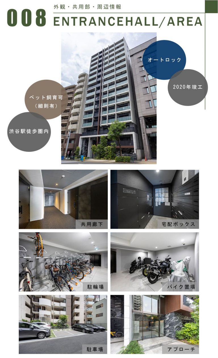 008外観,共用部,周辺情報,ENTRANCEHALL,AREA