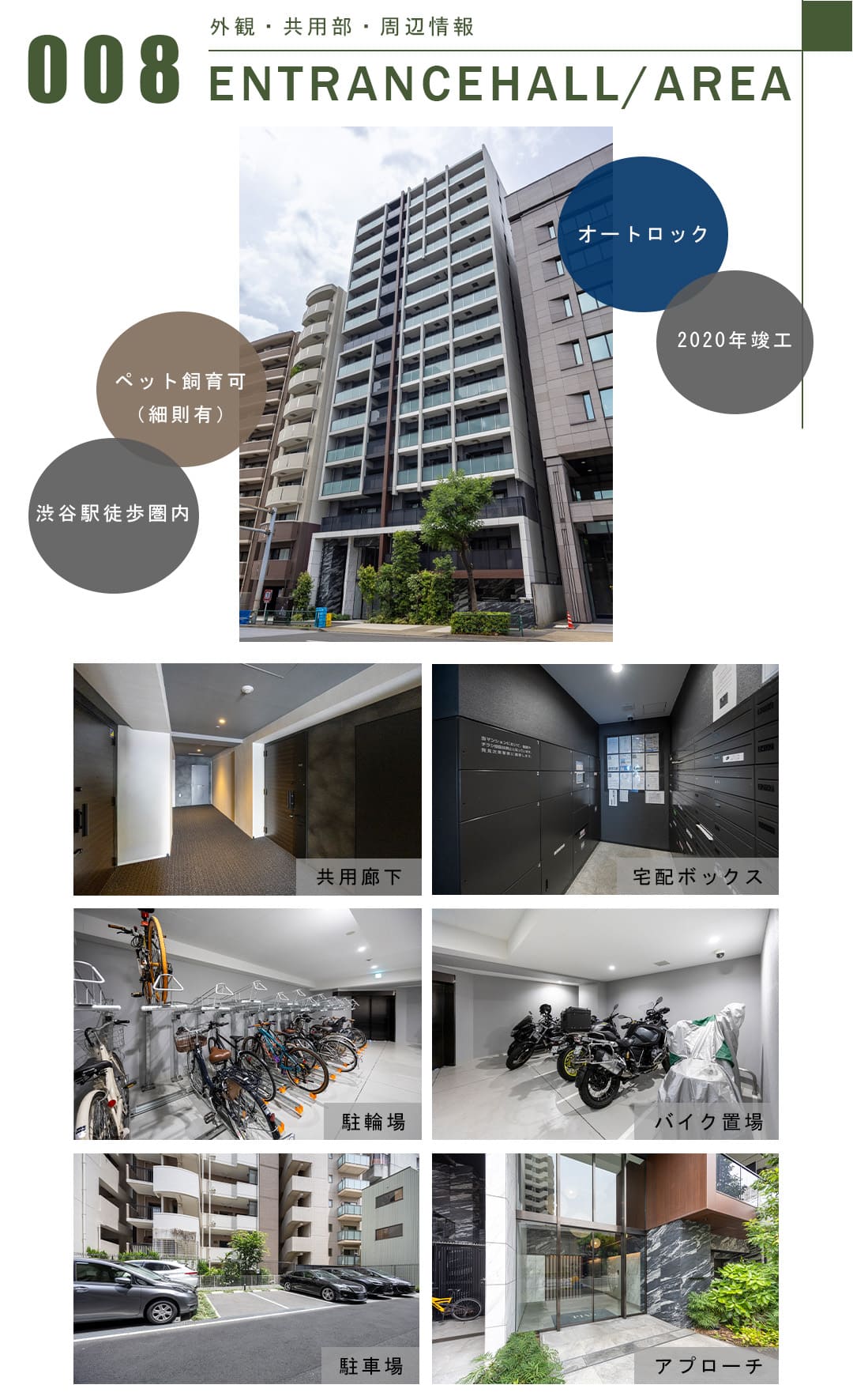 008外観,共用部,周辺情報,ENTRANCEHALL,AREA