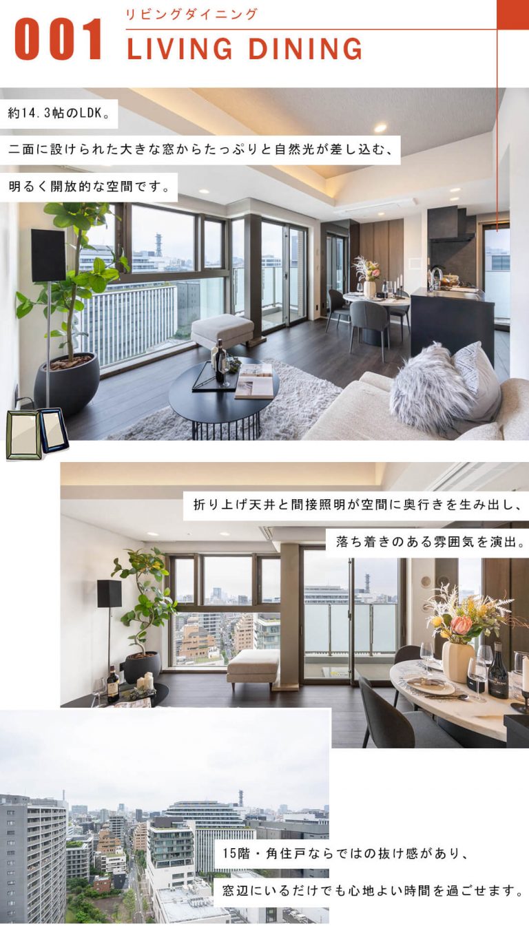プレミスト麹町のリビングダイニング