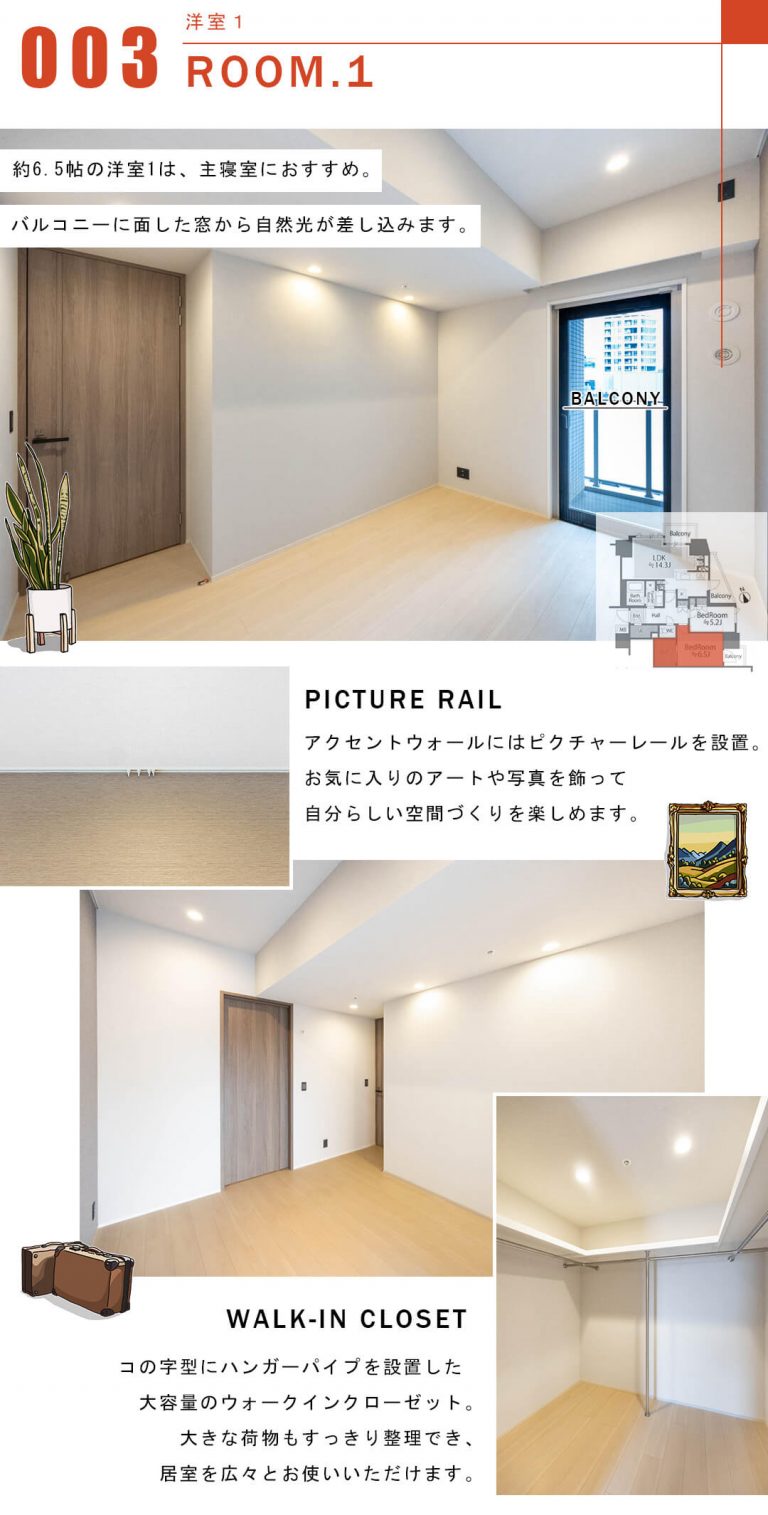 プレミスト麹町の洋室