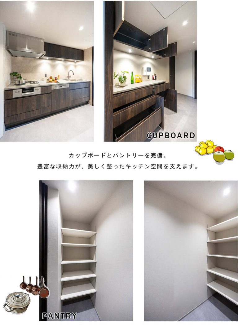 広尾ガーデンヒルズH棟のキッチン