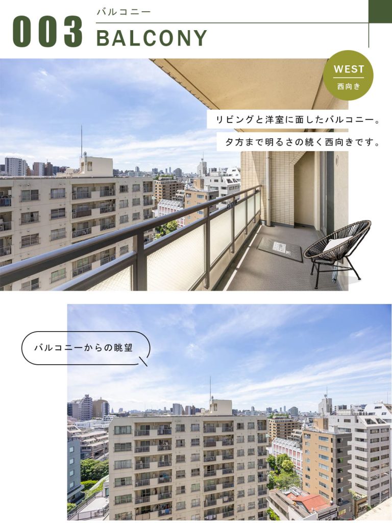 アルシオン文京小石川のバルコニー