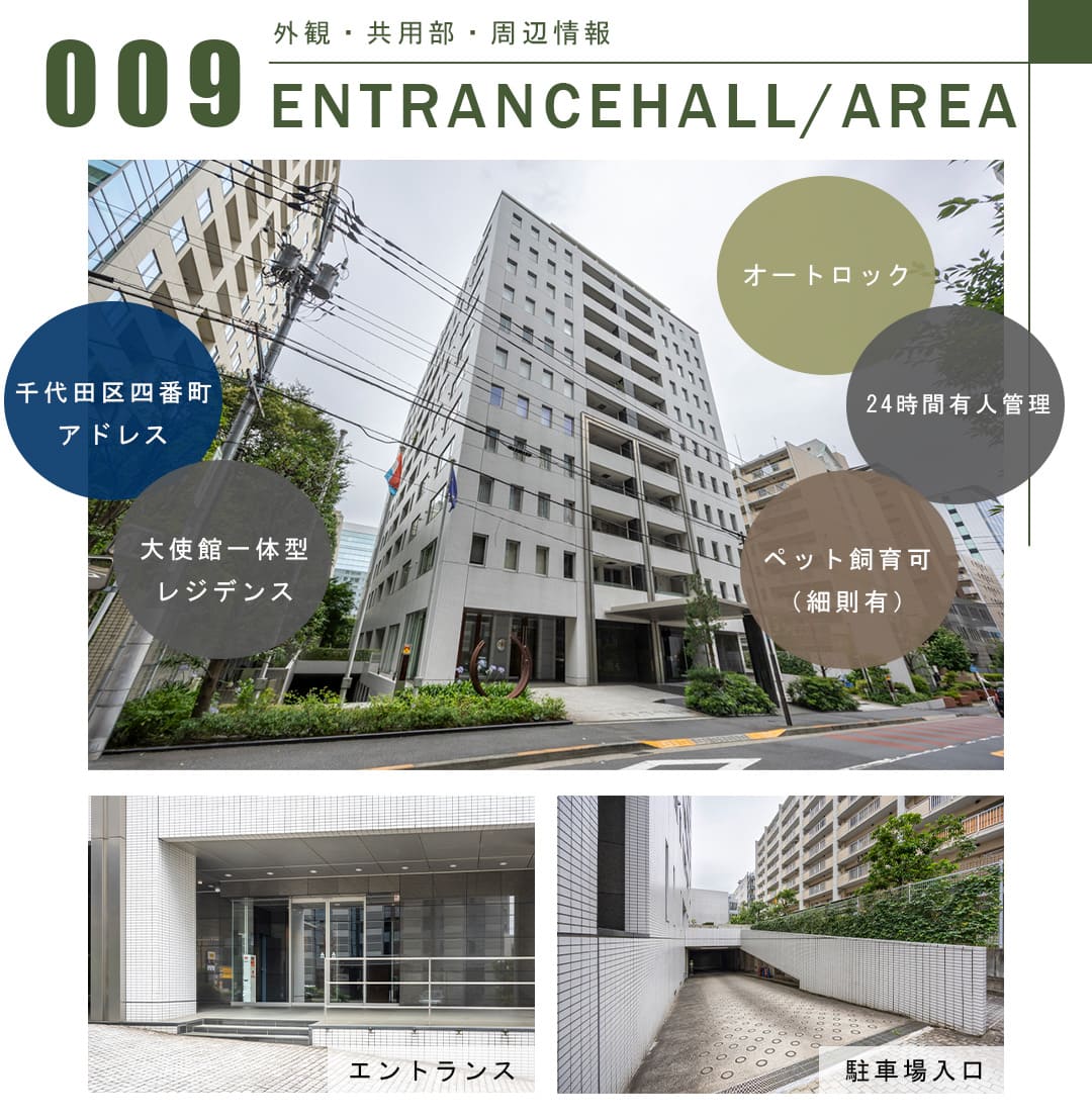 009外観,共用部,周辺情報,ENTRANCEHALL,AREA