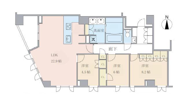 Brillia 高輪The House　アクセス良好！100㎡超・全室南向きの低層レジデンス 間取り図